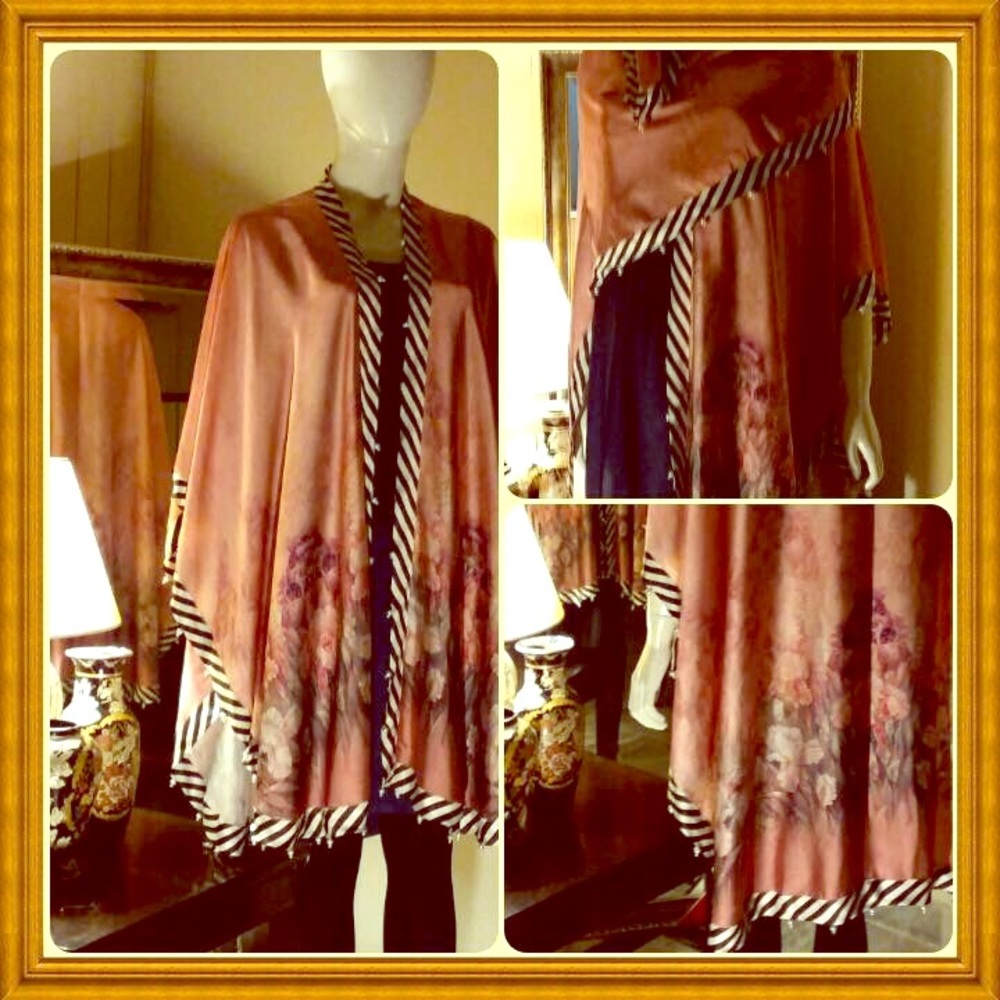 Digitally printed silk coat